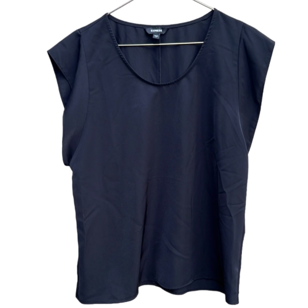 Express Polyester Lightweight Blouse w/Flutter Sleeves Size Medium